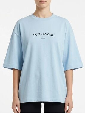 Selected Femme Light Blue Hôtel Amour Short Sleeve Tee